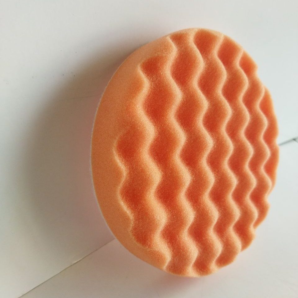 ESPONJA POLIR VELCRO FINA FAVOS LARANJA
