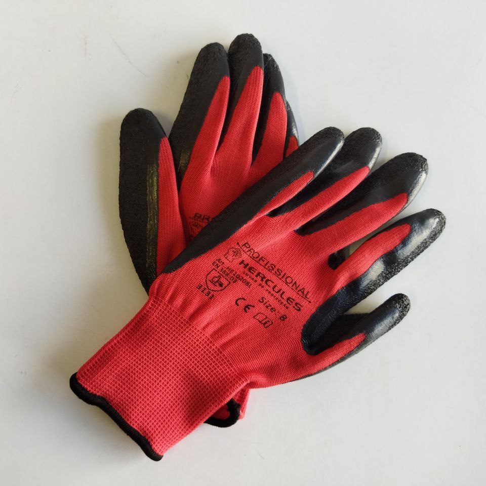 LUVAS DE TRABALHO latex vermelho_preta